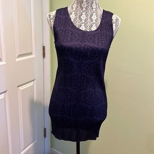 Issey Miyake PLEATS PLEASE, long tank, size 3, purple